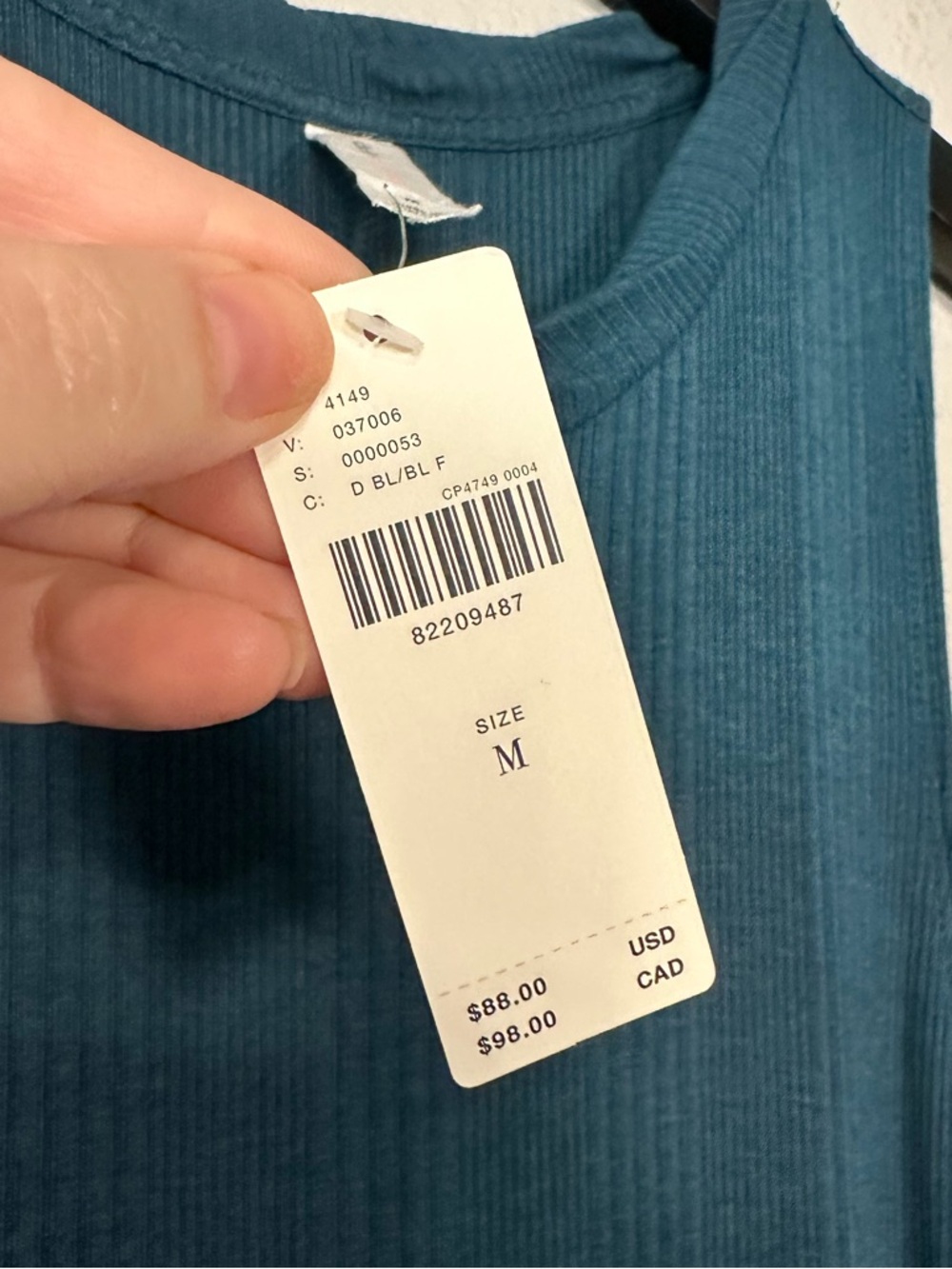 New! Daily Practice by Anthropologie Slim Racer Dress in Blue Green -Size Medium - Picture 10 of 11